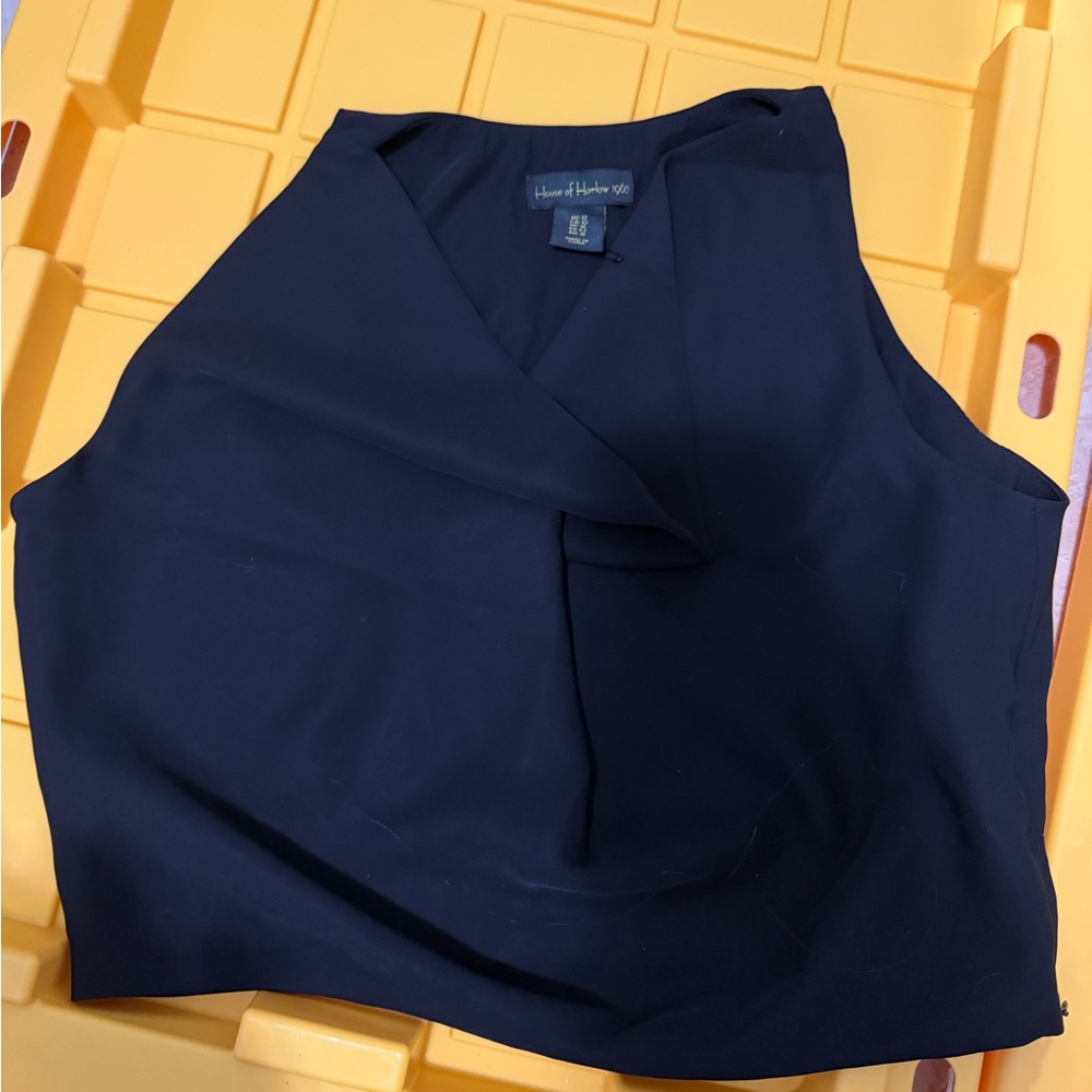 House of Harlow 1960 Navy Sleeveless Blouse